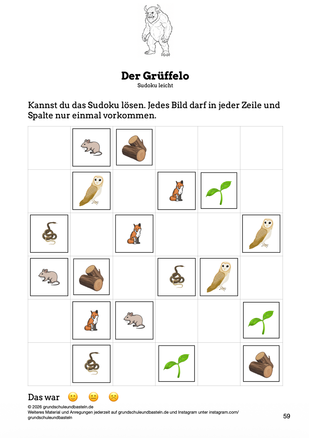 Begleitmaterial: Der Grüffelo
