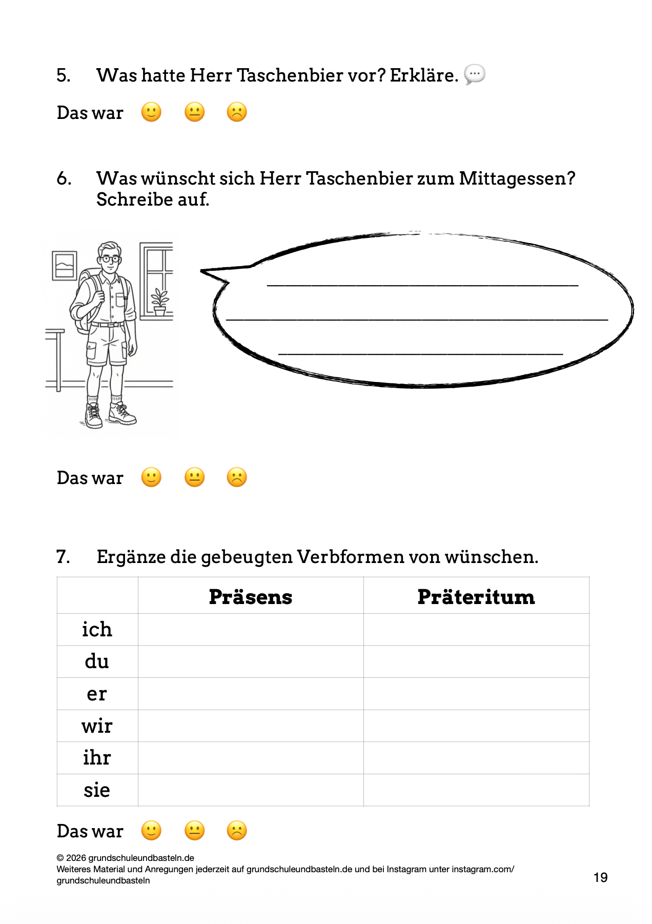Begleitmaterial: Eine Woche voller Samstage