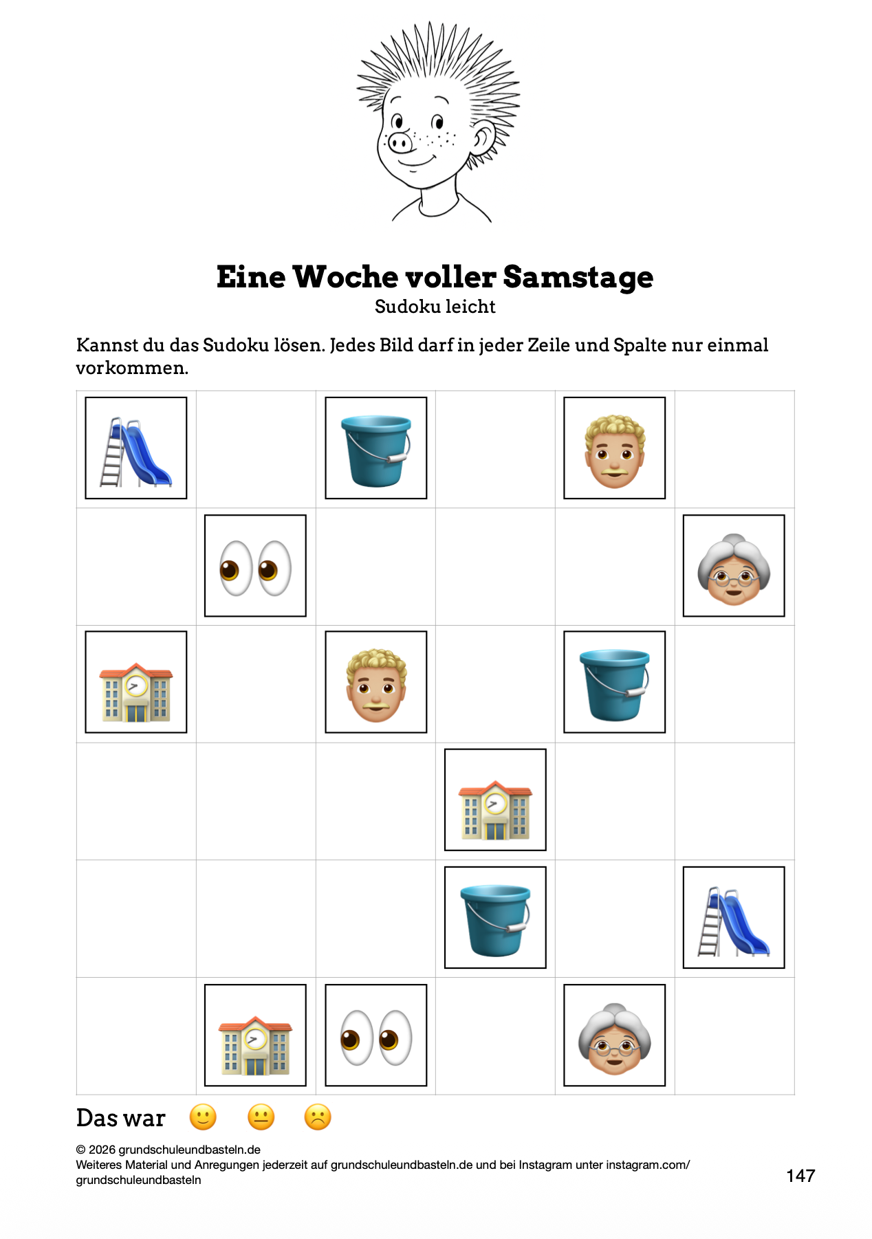 Begleitmaterial: Eine Woche voller Samstage