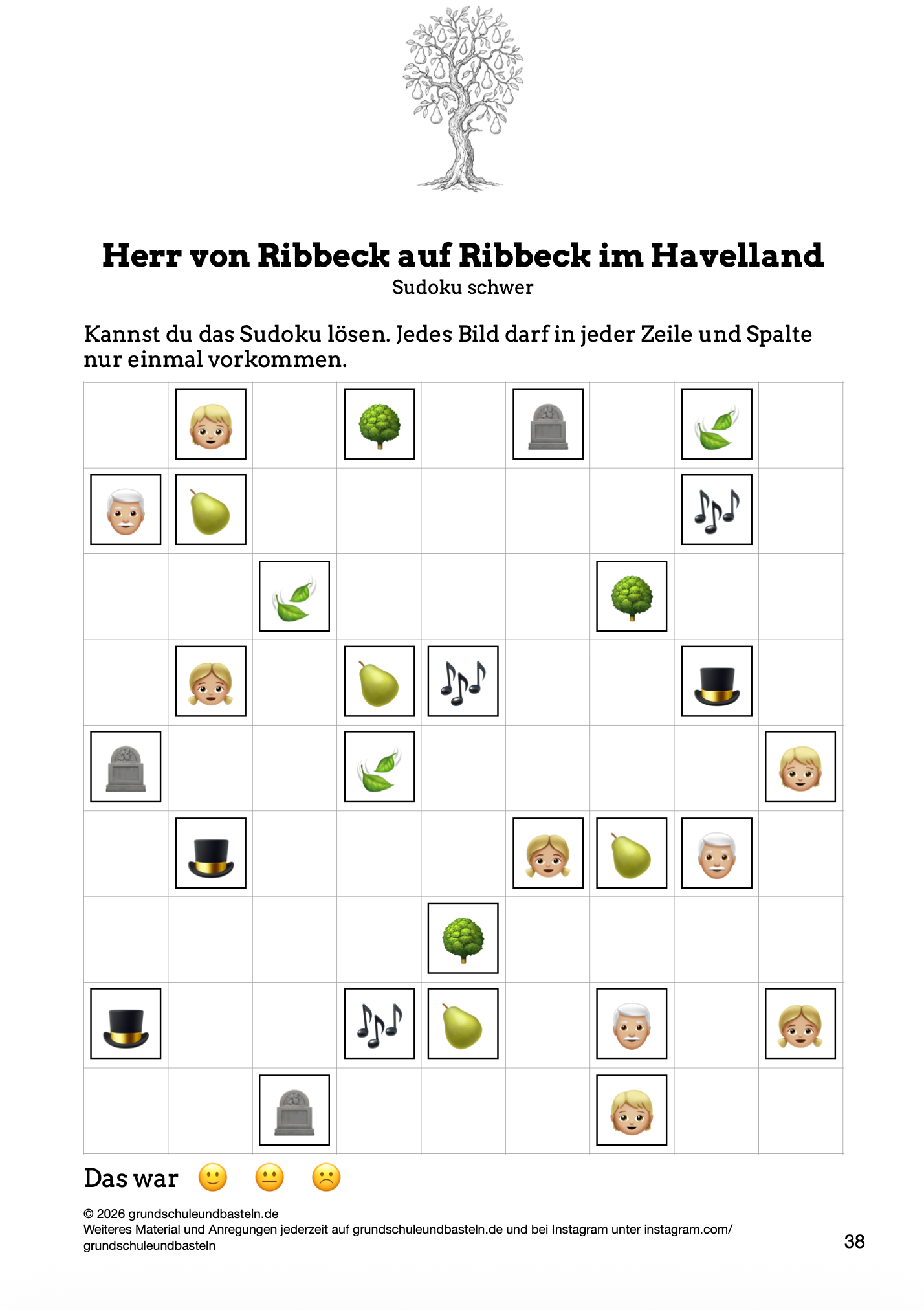 Begleitmaterial: Herr von Ribbeck auf Ribbeck im Havelland
