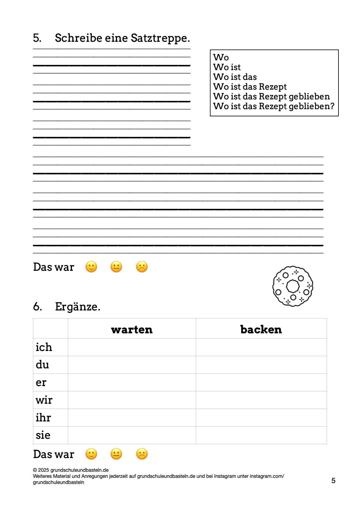 Begleitmaterial: In der Weihnachtsbäckerei