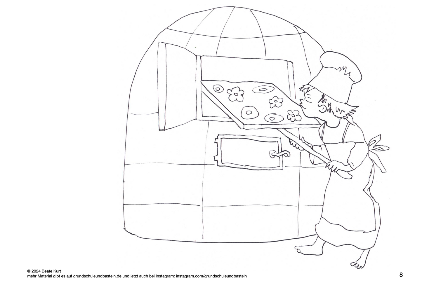 Erzähl– und Malheft: In der Weihnachtsbäckerei