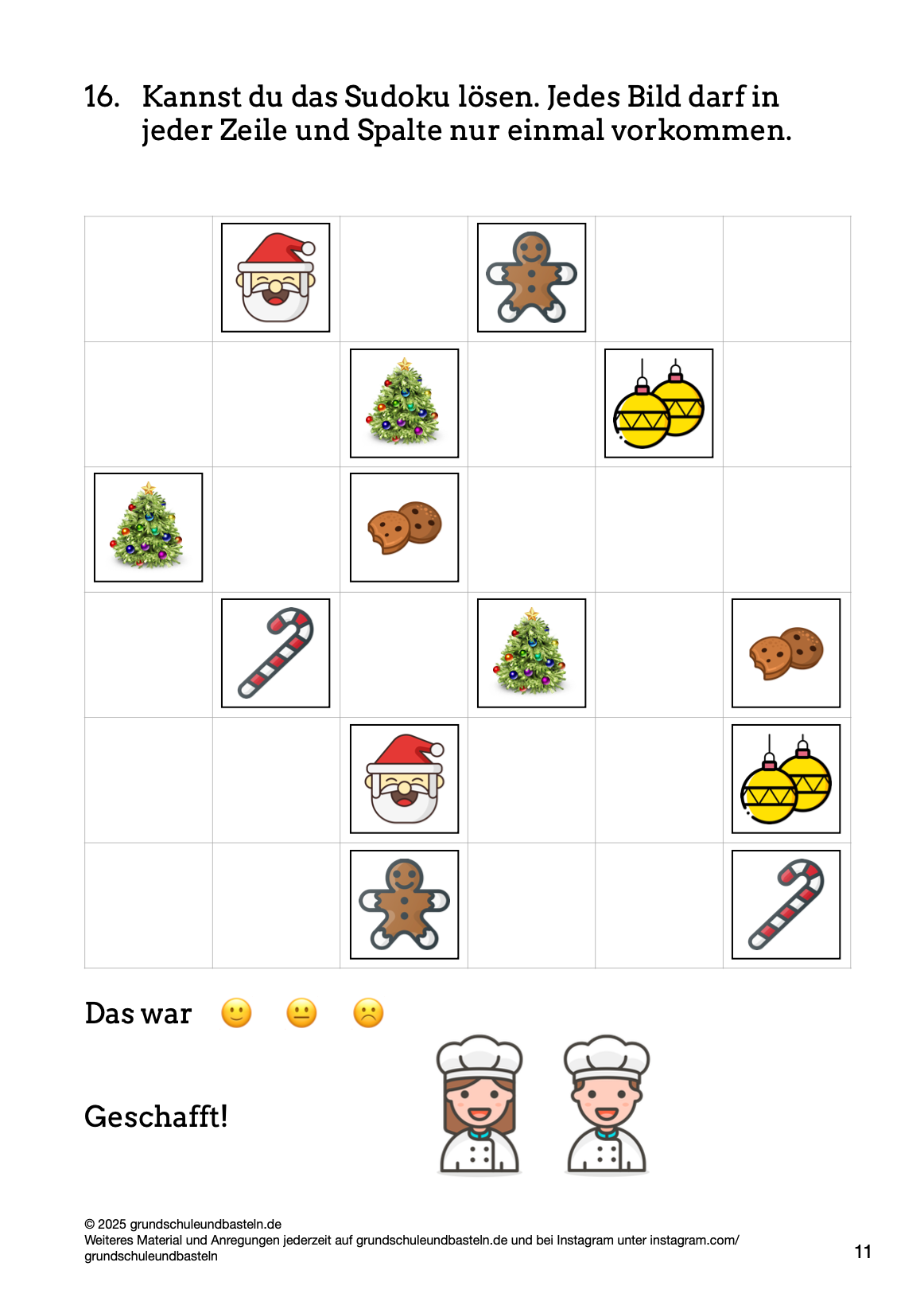 Begleitmaterial: In der Weihnachtsbäckerei