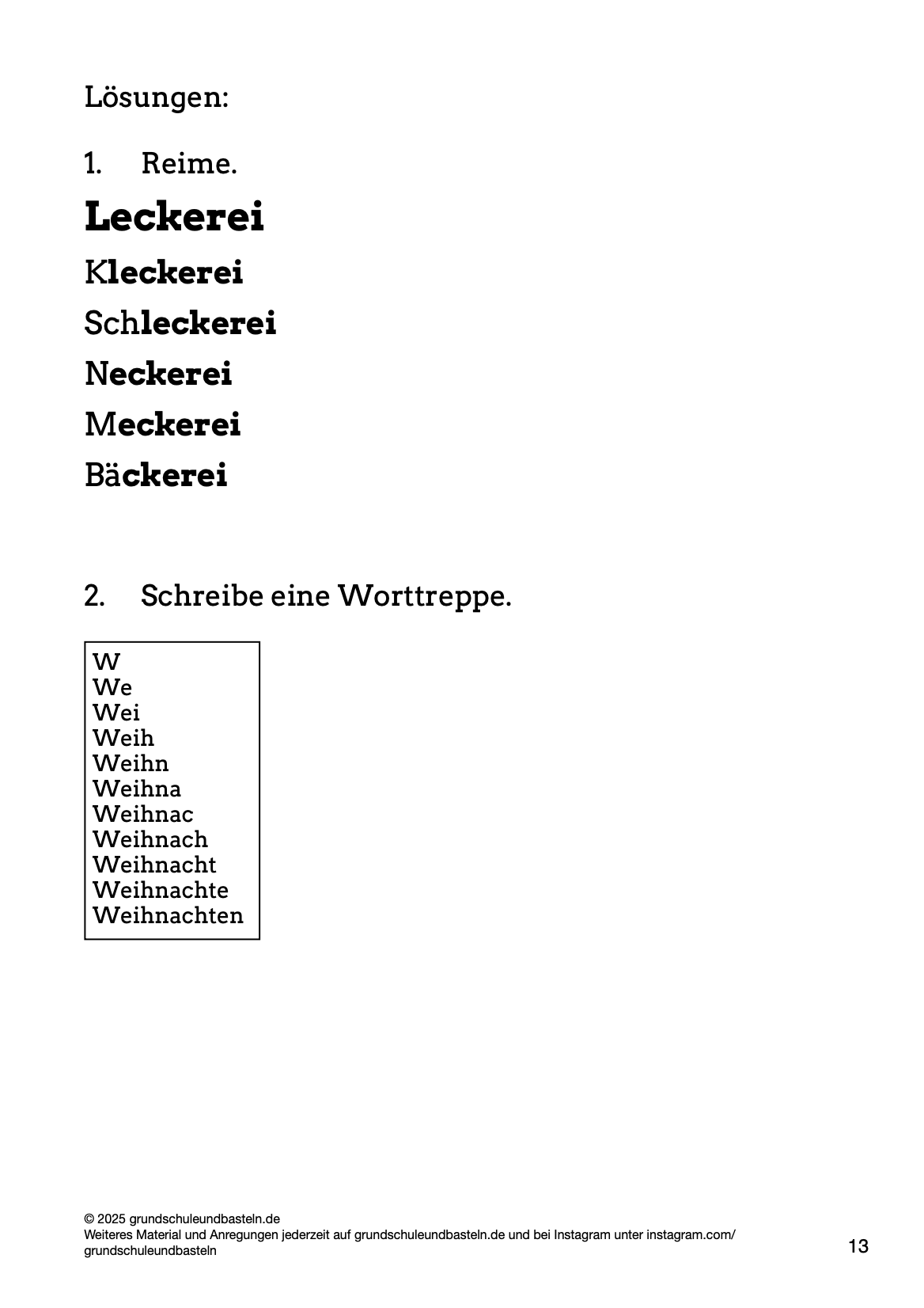 Begleitmaterial: In der Weihnachtsbäckerei