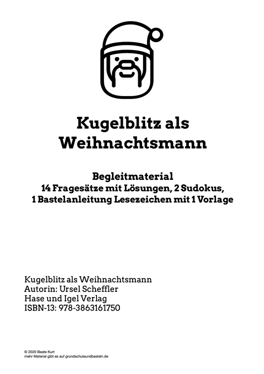 Begleitmaterial: Kugelblitz als Weihnachtsmann