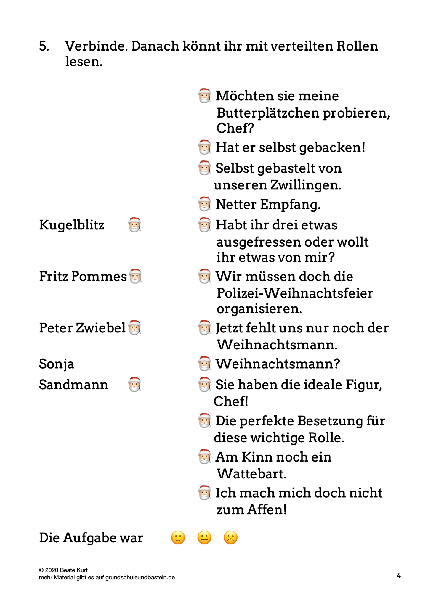 Begleitmaterial: Kugelblitz als Weihnachtsmann