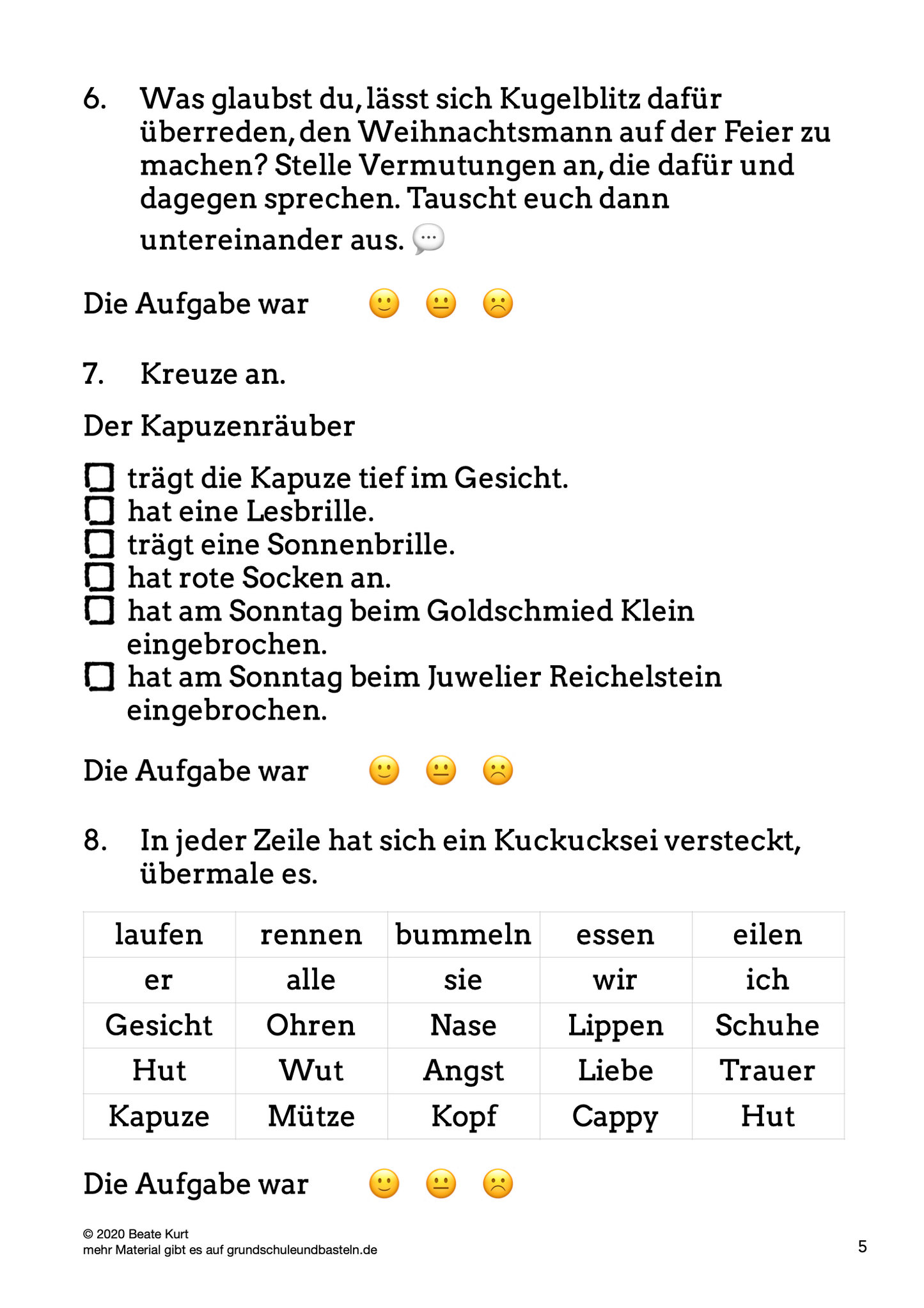 Begleitmaterial: Kugelblitz als Weihnachtsmann
