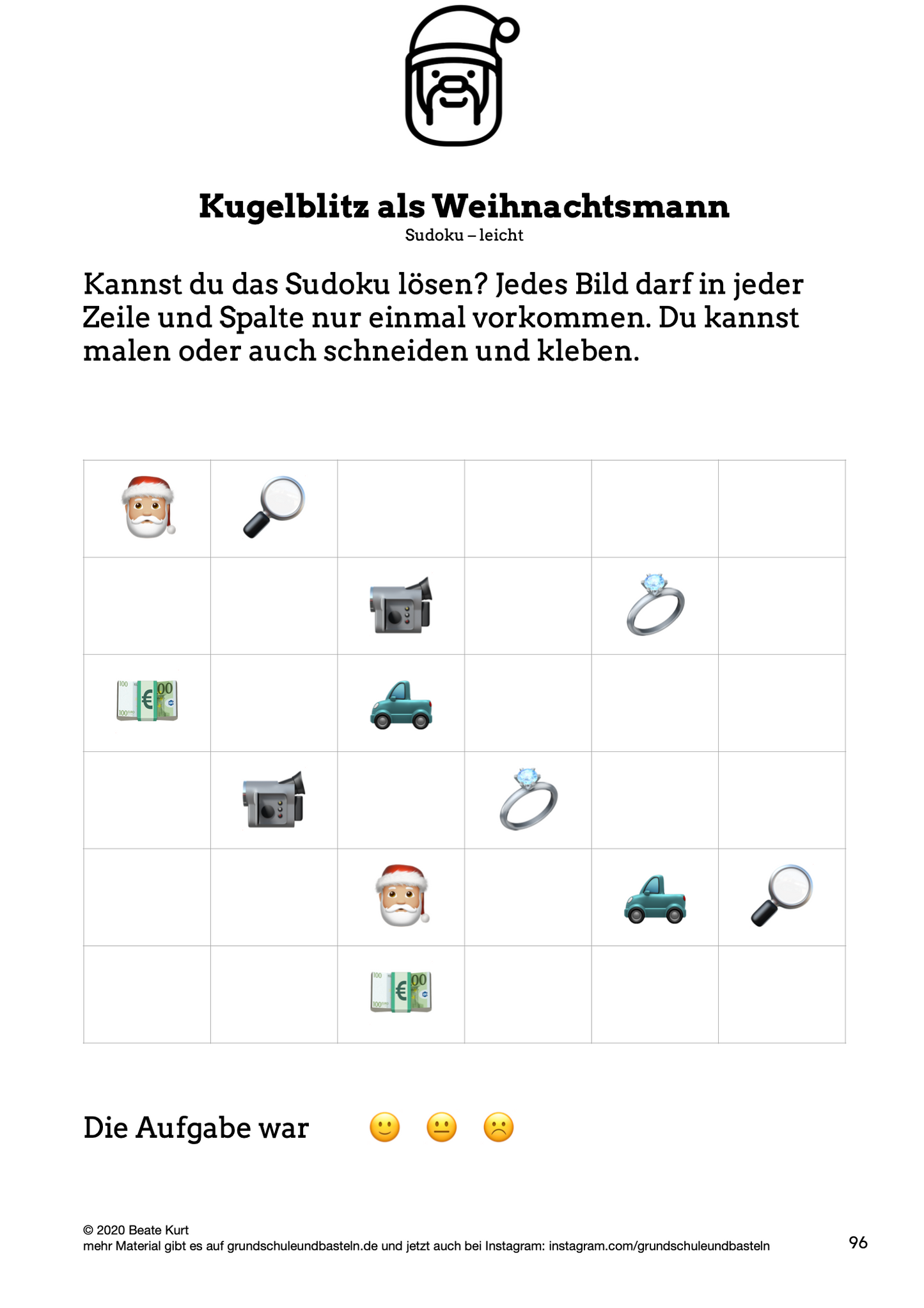 Begleitmaterial: Kugelblitz als Weihnachtsmann
