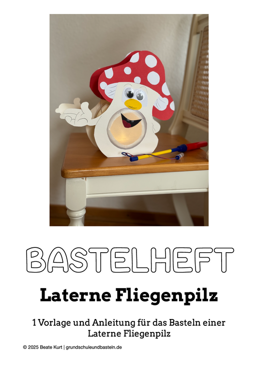 Bastelheft: Laterne Fliegenpilz