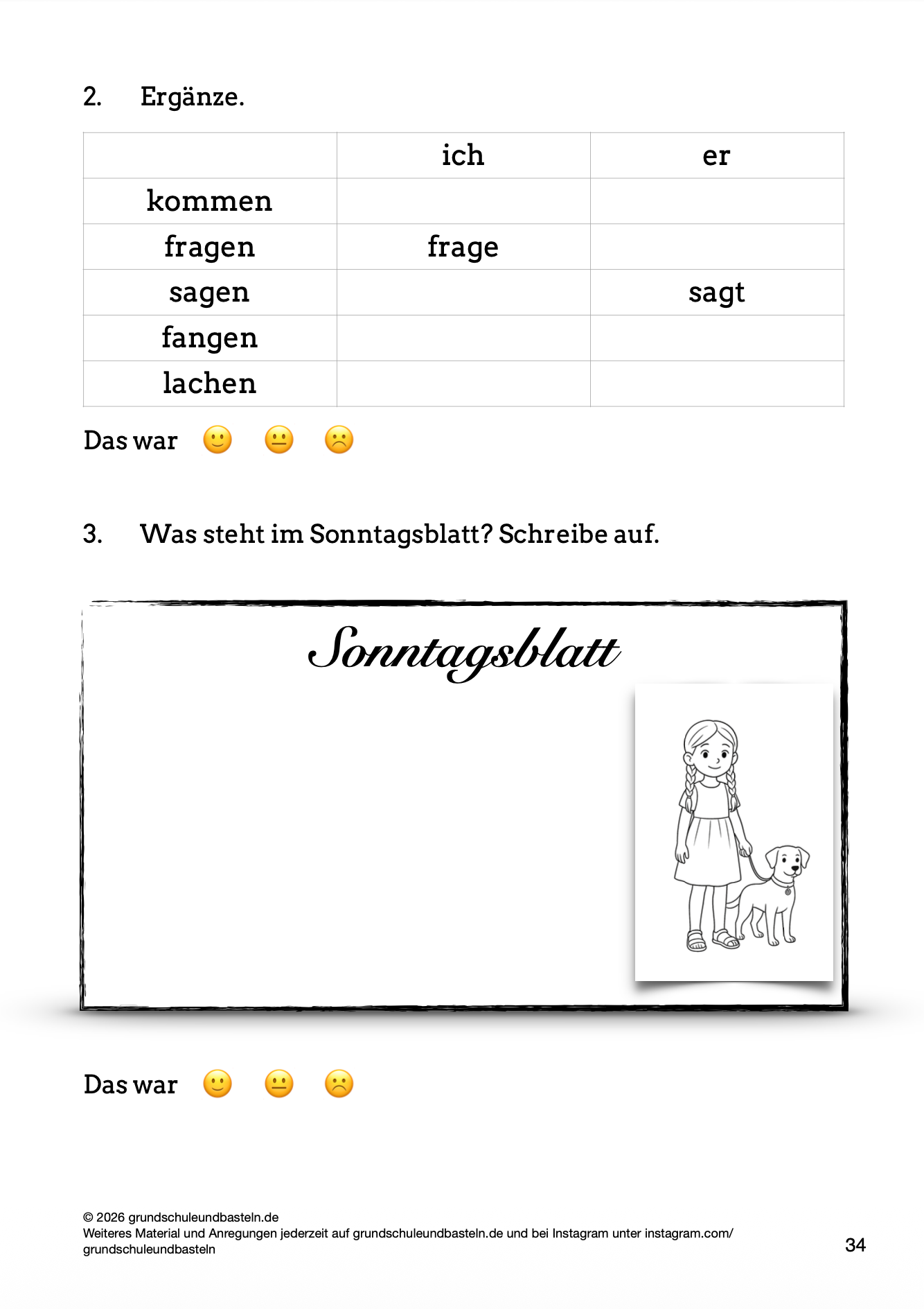 Begleitmaterial: Paula, Titus und der Sonntagshund