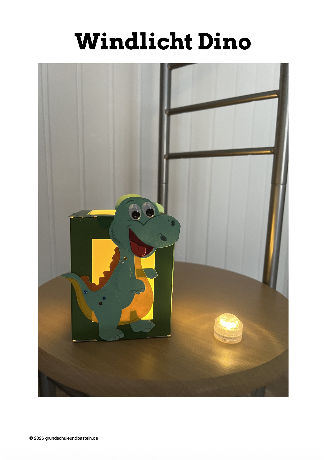 Bastelheft: Windlichter – Teil 4 – Dino Hund Katze