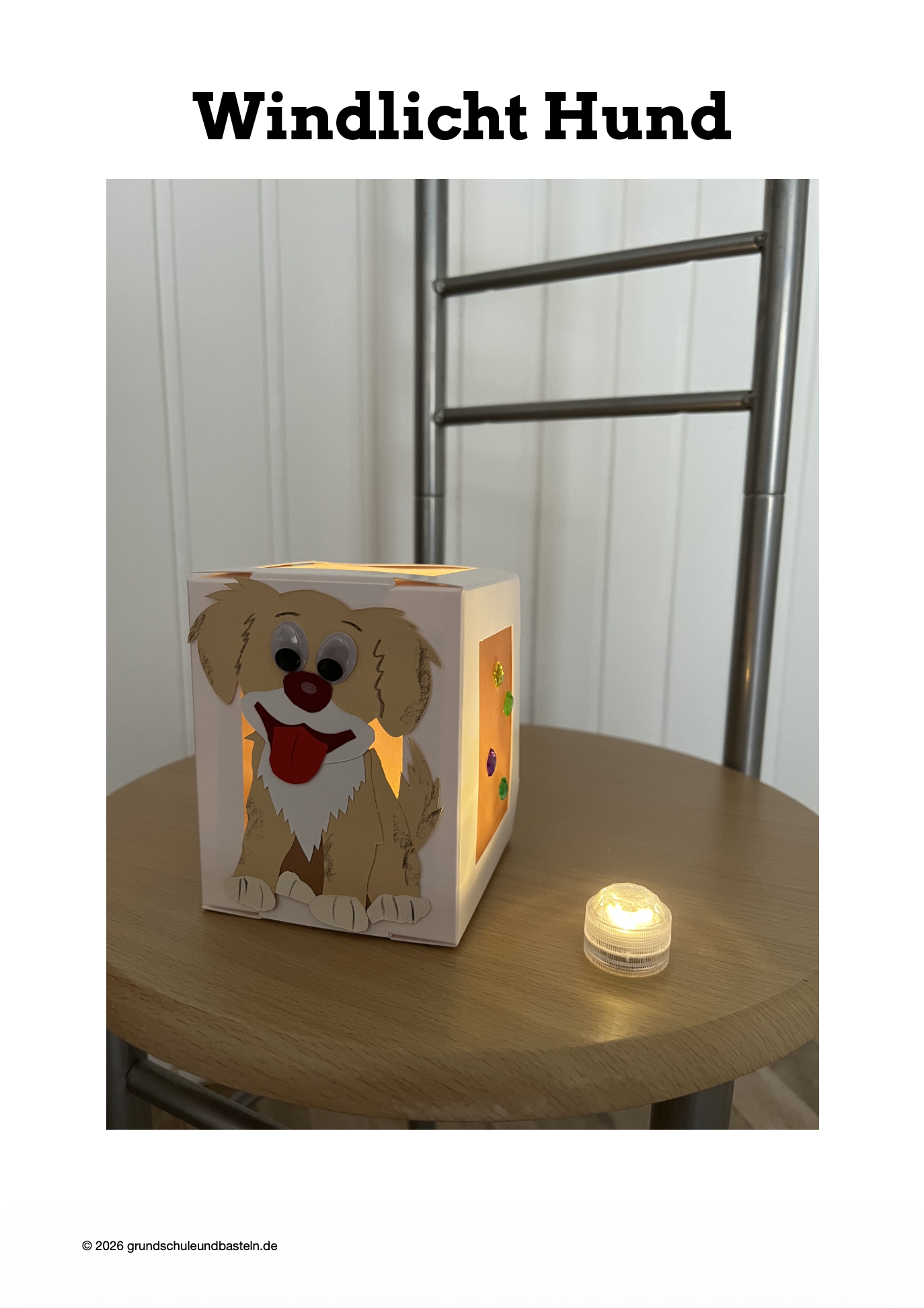 Bastelheft: Windlichter – Teil 4 – Dino Hund Katze