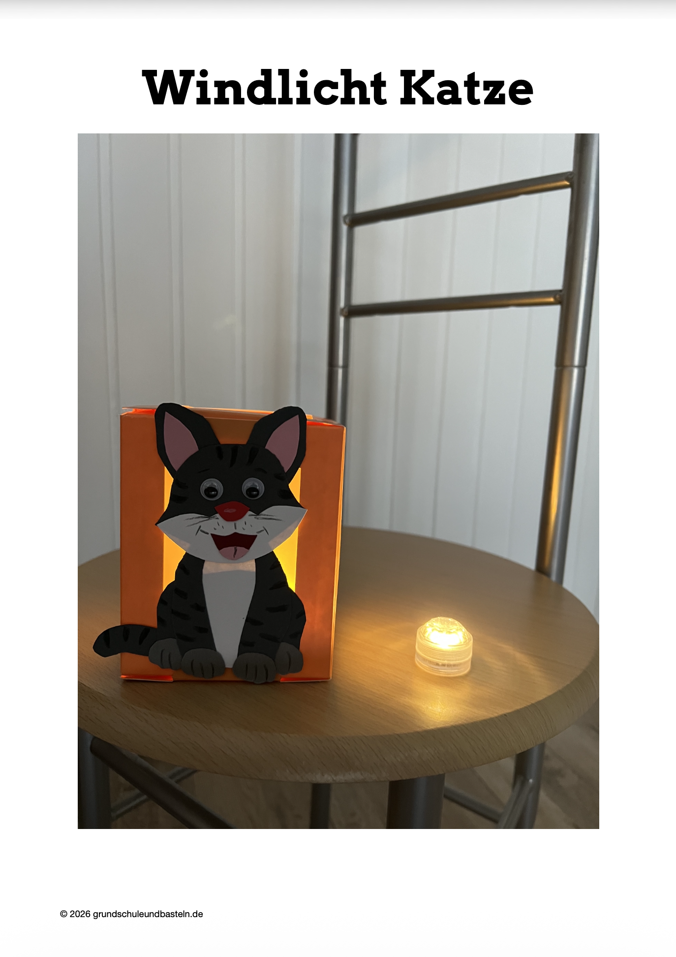 Bastelheft: Windlichter – Teil 4 – Dino Hund Katze